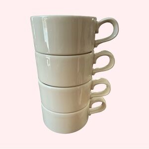 Vintage Stackable Ivory Homer Laughlin Steelite USA HL 11400 Cups